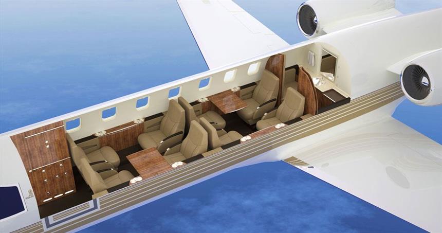 Learjet 45 Floor Plan