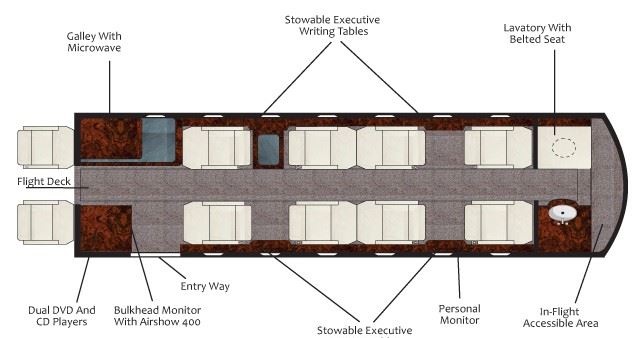 Citation X Floor Plan