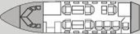 Hawker 900XP Floor Plan