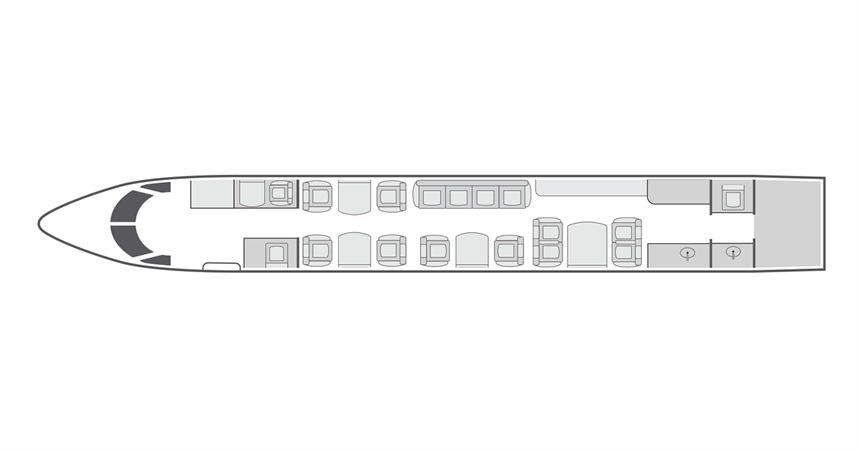 Gulfstream G-V Floor Plan